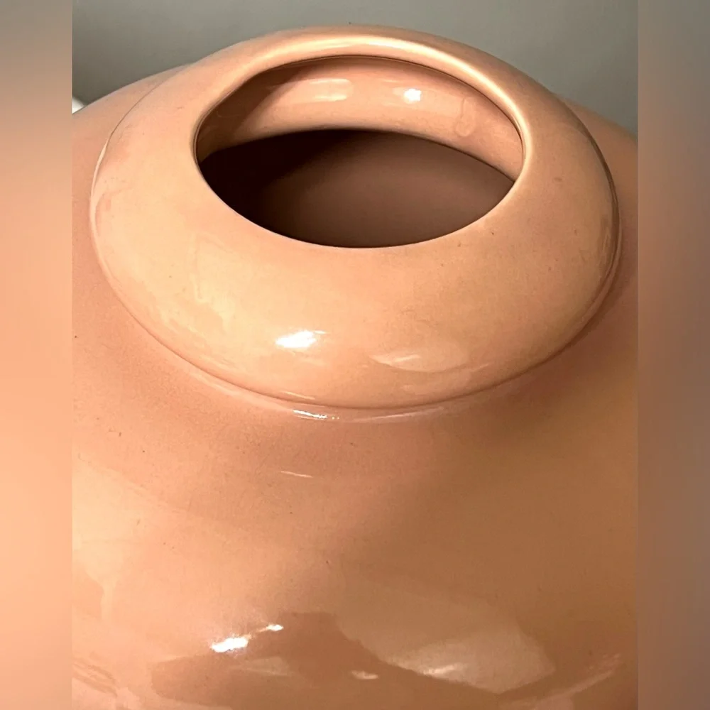 VTG Madeline Original Studio Art California Pottery MCM Dusty Pink Round Vase 8